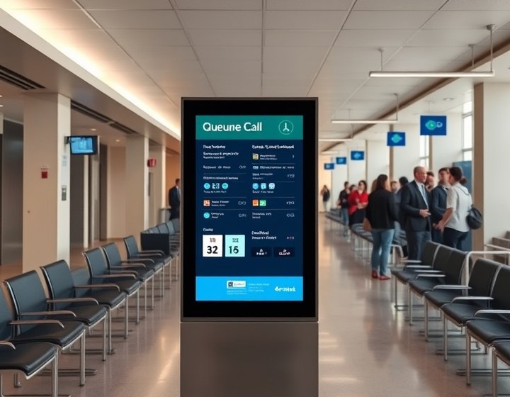 Ticket dispenser in the service hall
